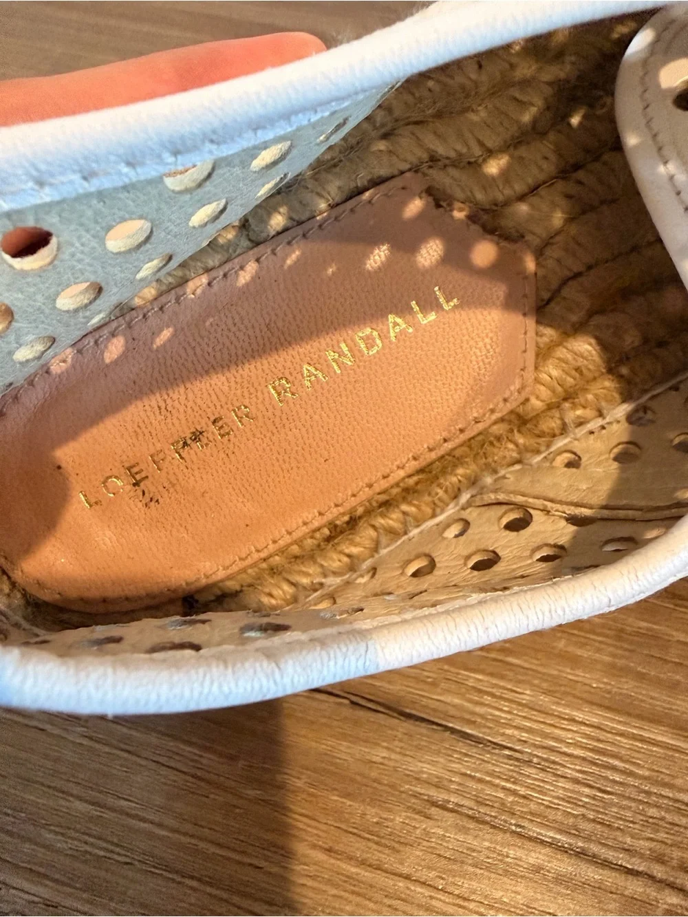 Loeffler Randall Alfie Espadrille Perforated Sneaker White Size 41/US 10